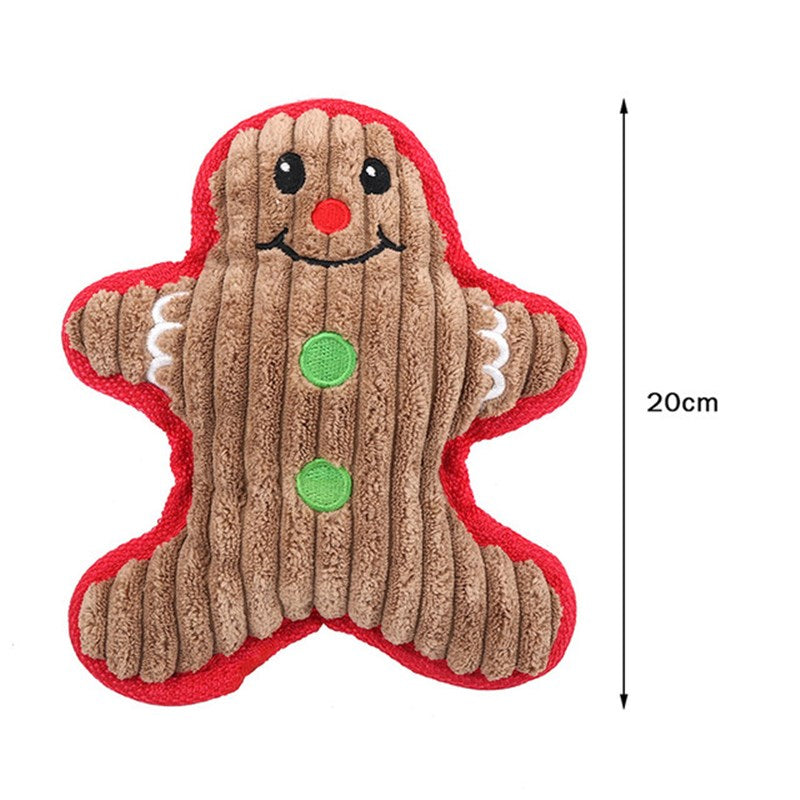 Christmas Plush Squeaky Dog Chew Toys