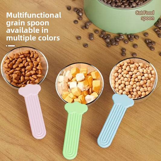 Pet Food Scoop with Scale and Clip