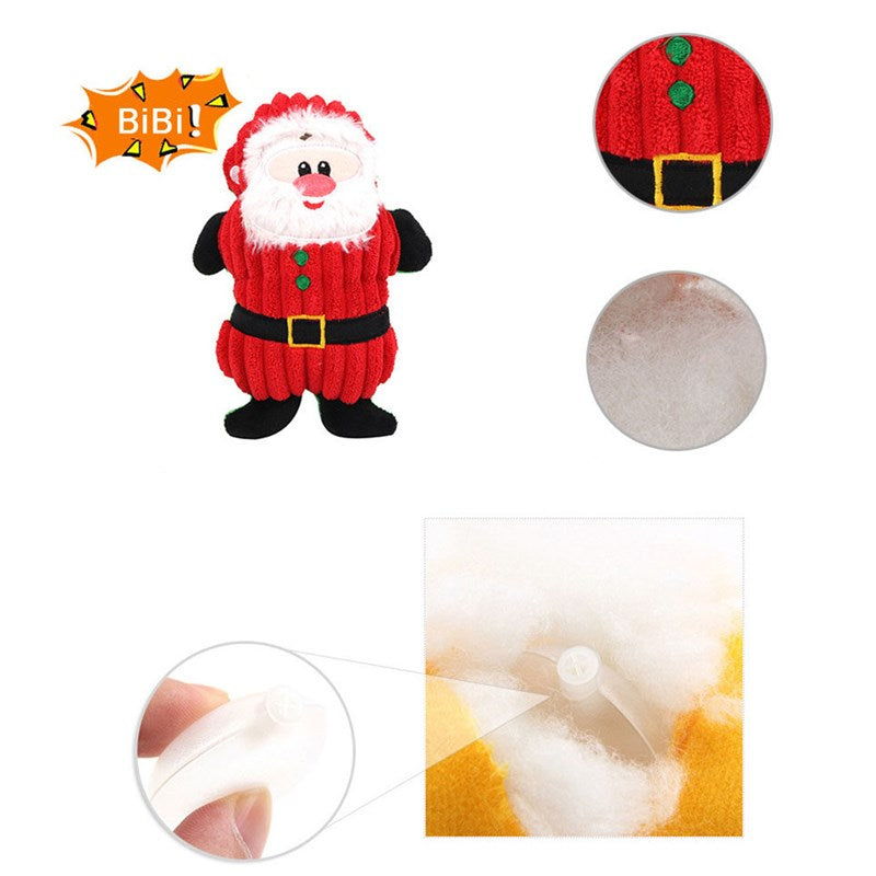 Christmas Plush Squeaky Dog Chew Toys
