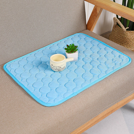 Pet Cooling Mat Ice Silk Summer Bed