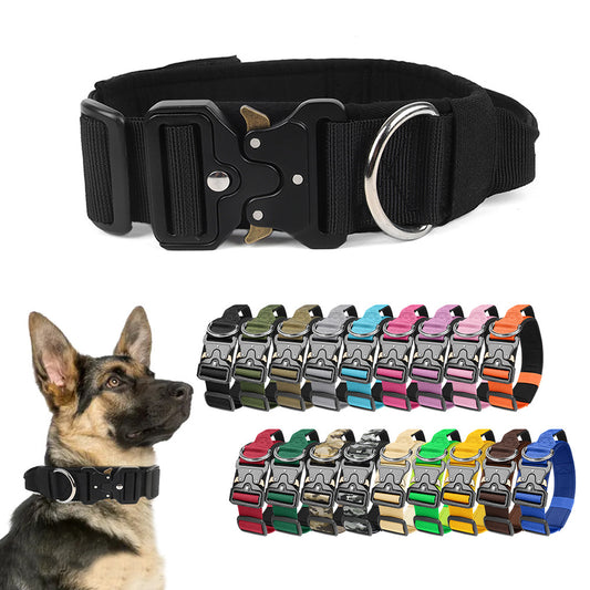 Tactical Dog Collar with Reflective Strips