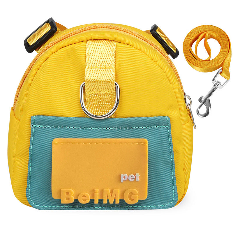 Dog Backpack Leash Harness Outdoor Walking Harness for Small Medium Dogs