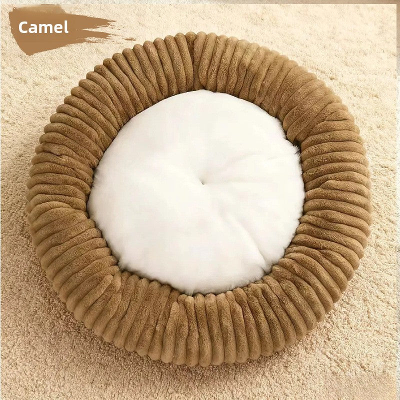 Plush Pet Nest Bed for Cats and Dogs