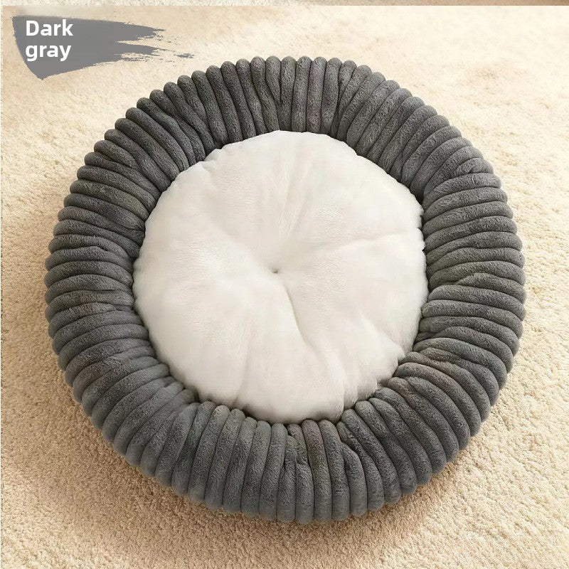 Plush Pet Nest Bed for Cats and Dogs